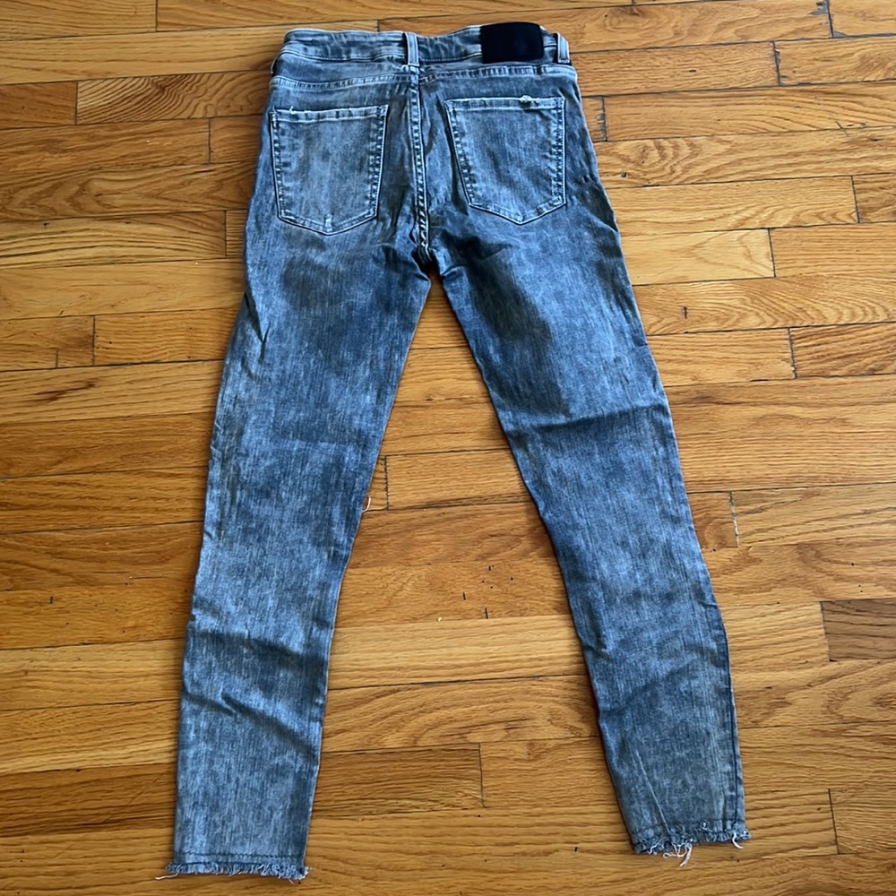 ZARA Gray Distressed Denim Skinny Jeans - Picture 3 of 5
